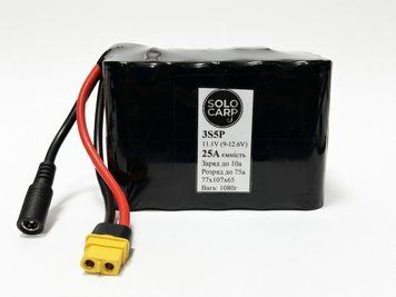 Посилена батарея SOLOCARP 25A, 11.1V на елементах LG M50L (21700) 25A фото